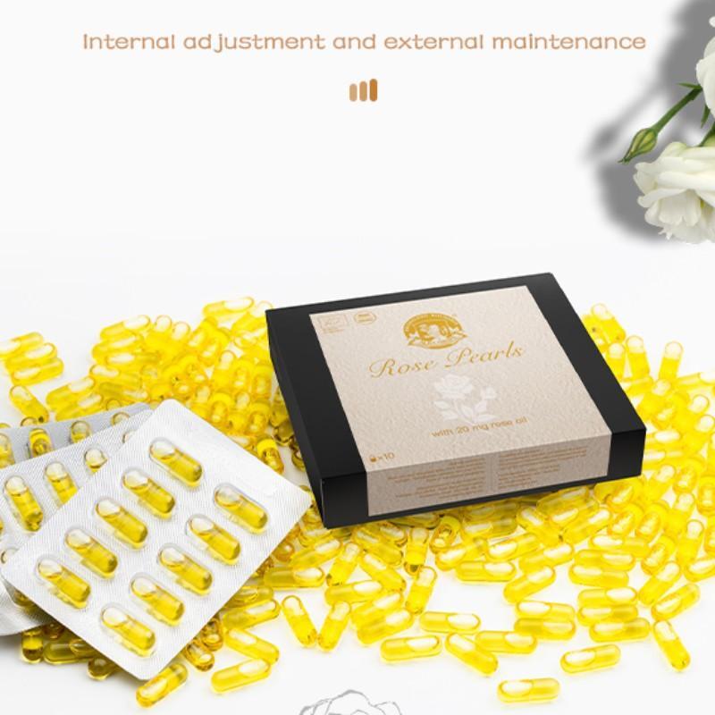 ALBA GRUPS White Rose Essential Oil Capsules – 10 Capsules | Hormonal Balance, Detox & Radiance from Within