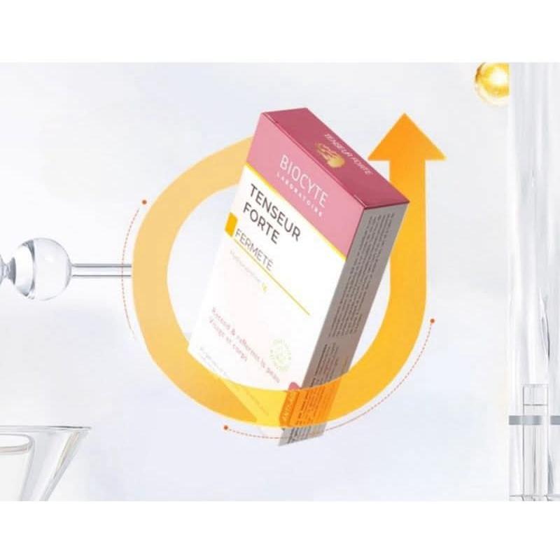 BIOCYTE Tenseur Forte – Cápsulas Reafirmantes y Escultoras (40 Cápsulas) | Soporte de Colágeno para Contornos Faciales Elevados y Definidos