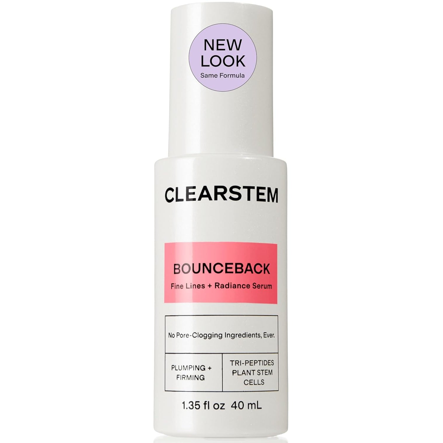 CLEARSTEM BOUNCEBACK Radiant Facial Serum - Peptide Serum for Hydration & Smooth-Looking Skin with Tri-Peptides and Mango Fruit Extracts - Lightweight Formula for Softer and Balanced-Looking Skin