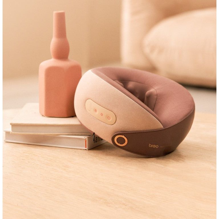 BREO C2 Neck Massager – 4D Wave Kneading, 42°C Infrared Heat & 3 Modes | Hands-Free Cervical Relief