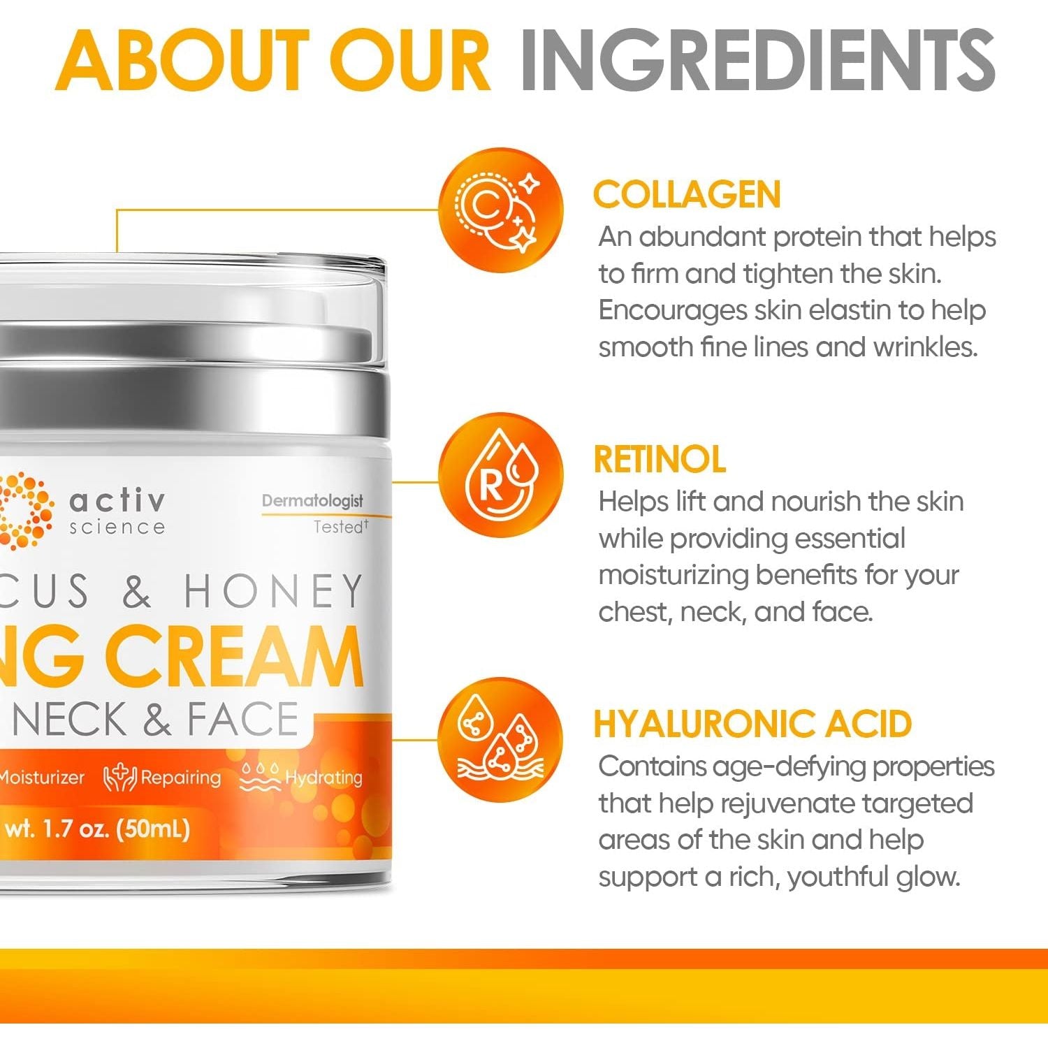 ACTIVSCIENCE Hibiscus & Honey Firming Cream – 50ml | Anti-Aging & Hydrating Formula