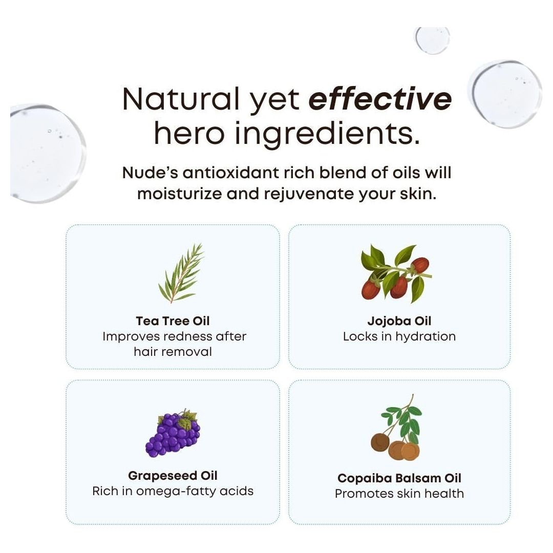 Bushbalm Ingrown Hair Oil (Nude) – 30ml | Soothes, Softens & Prevents Razor Bumps