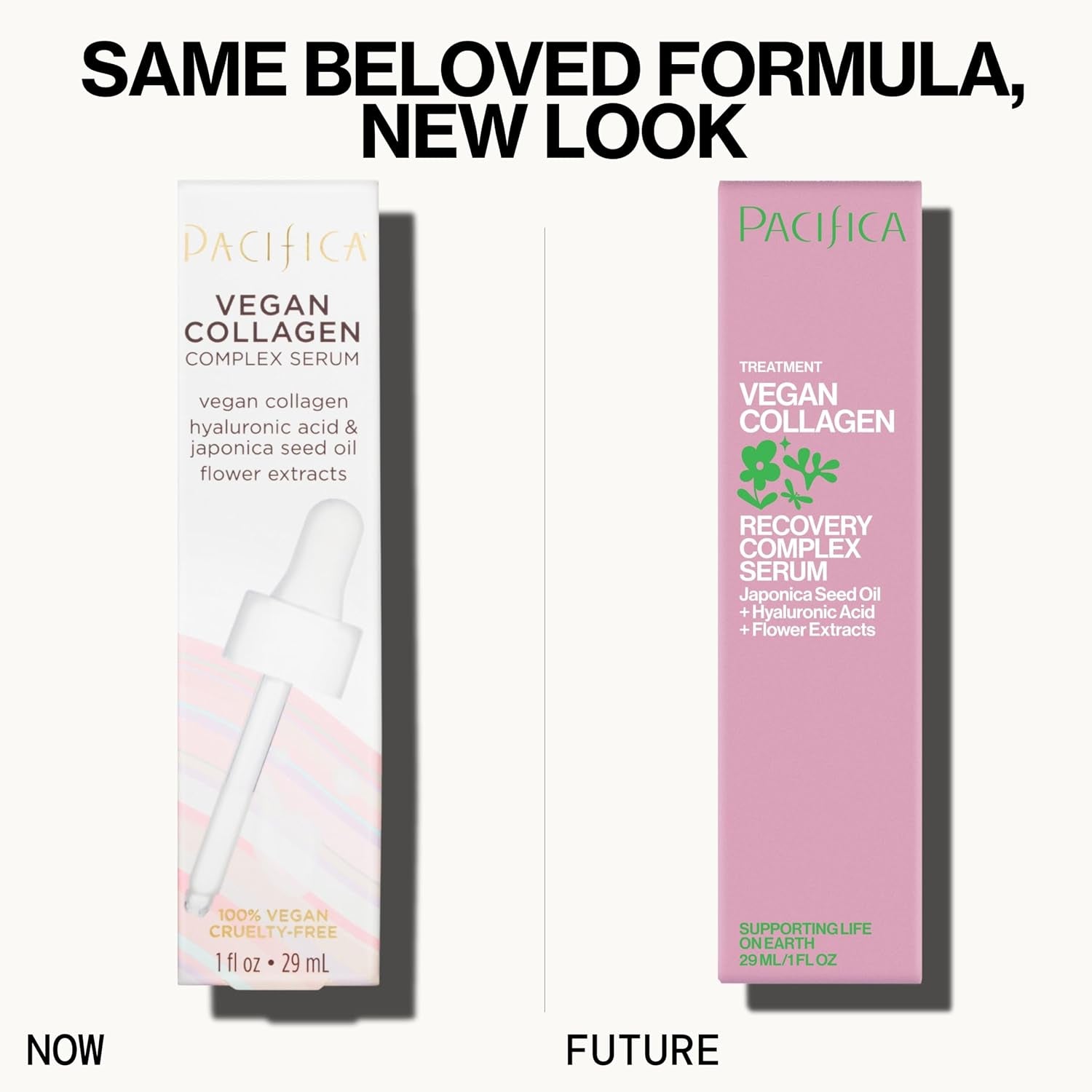 Pacifica Vegan Collagen Complex Face Serum anti Aging Hydrating Serum W/Hyaluronic Acid for Plumping & Firming Collagen Boosting Facial Serum for Fine Lines & Wrinkles Clean Dermatologist Tested