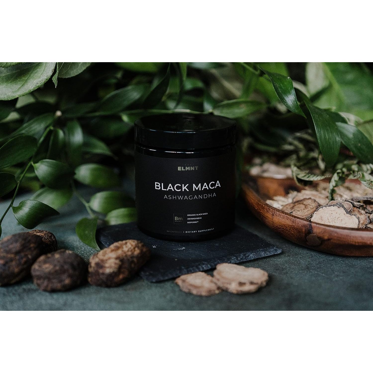 ELMNT 40X Black Maca Root Extract – 40:1 Organic Gelatinised Maca with Ashwagandha for Energy, Vitality & Performance | Highest Potency