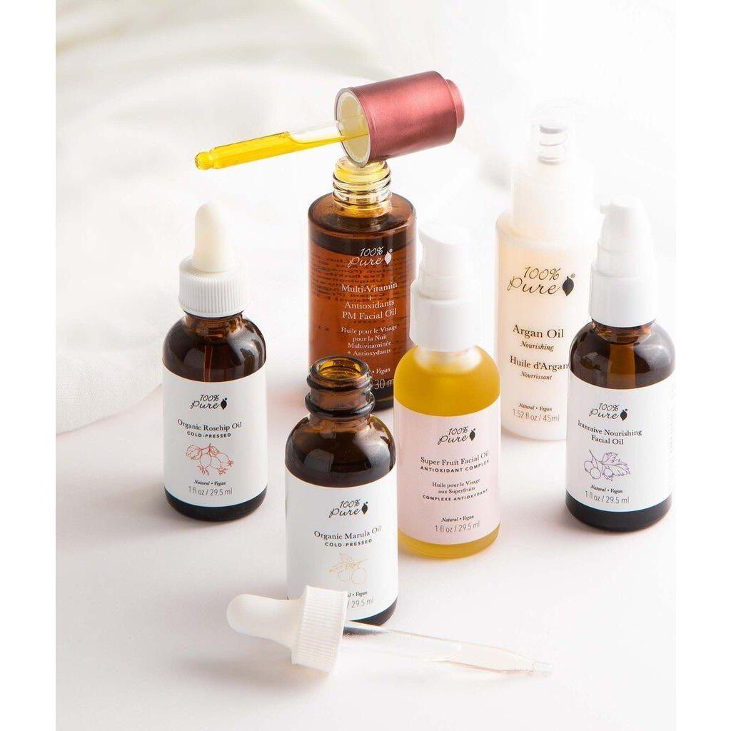 100% PURE Multi - Vitamin + Antioxidants PM Facial Oil - Glam Global UK100% PURE