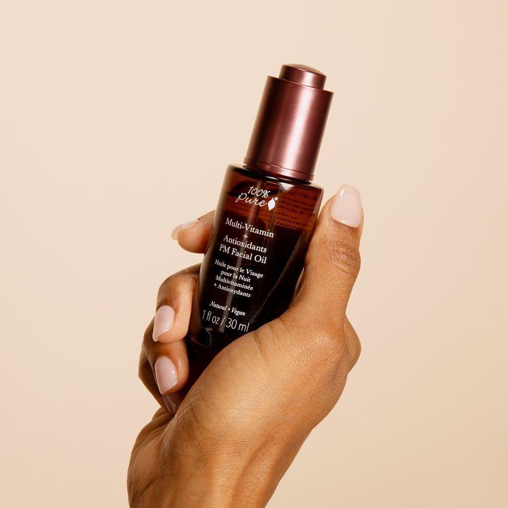 100% PURE Multi - Vitamin + Antioxidants PM Facial Oil - Glam Global UK100% PURE
