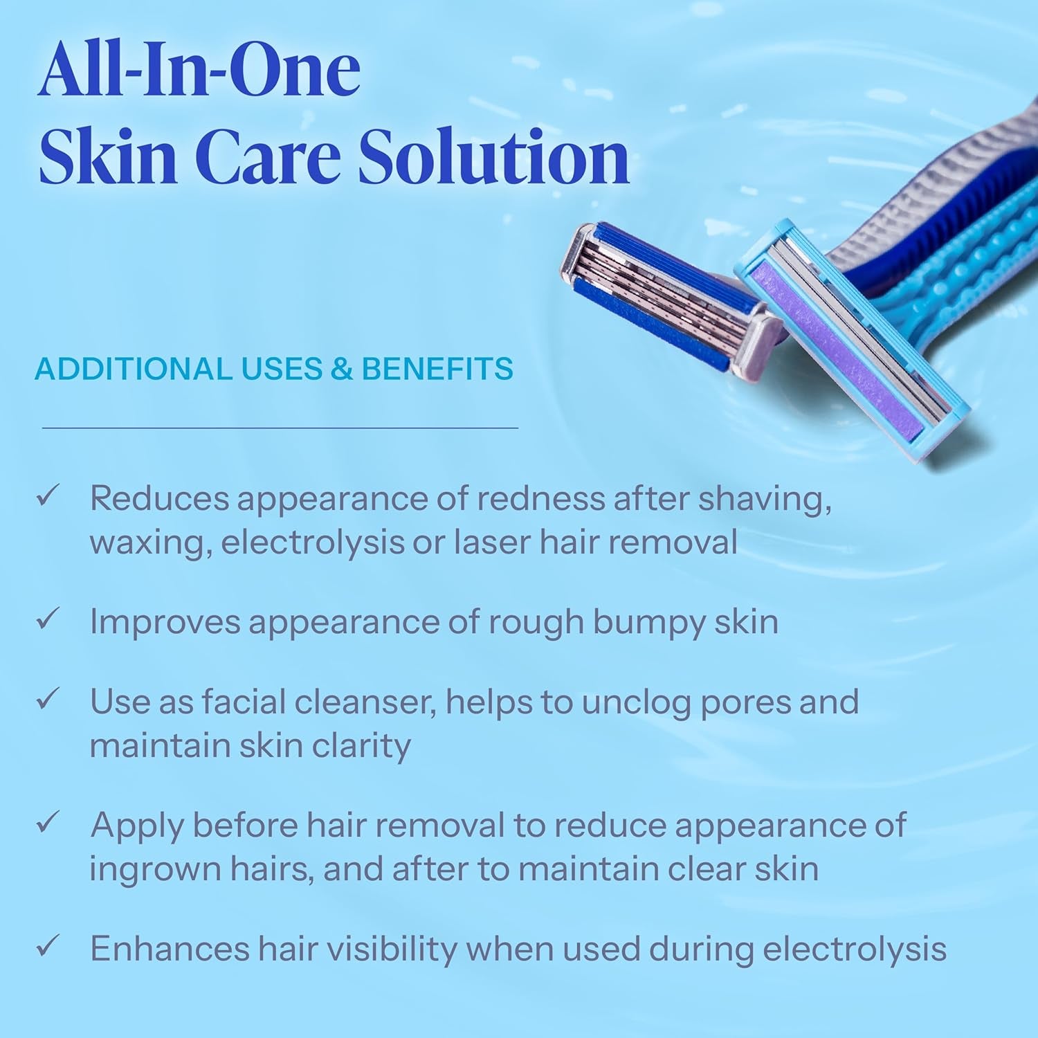 Tend Skin Solution for Unsightly Razor Bumps, Ingrown Hair and Razor Burns, Post Shaving and Waxing Toner for Men and Women, Made in USA, 8 Oz