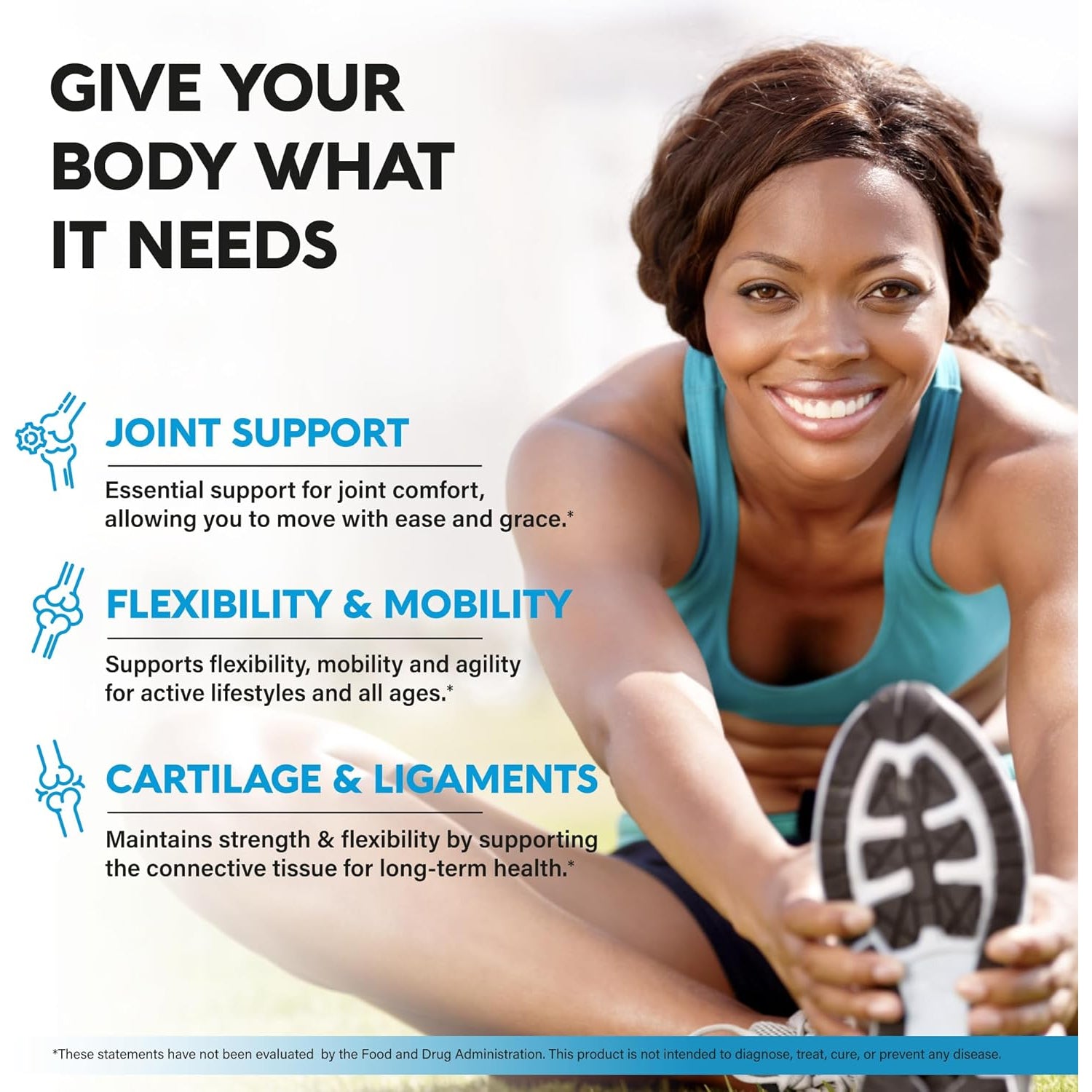 NUTRAHARMONY Glucosamine, Chondroitin & Collagen Complex — 120 Capsules | Joint Flexibility, Comfort & Mobility Support