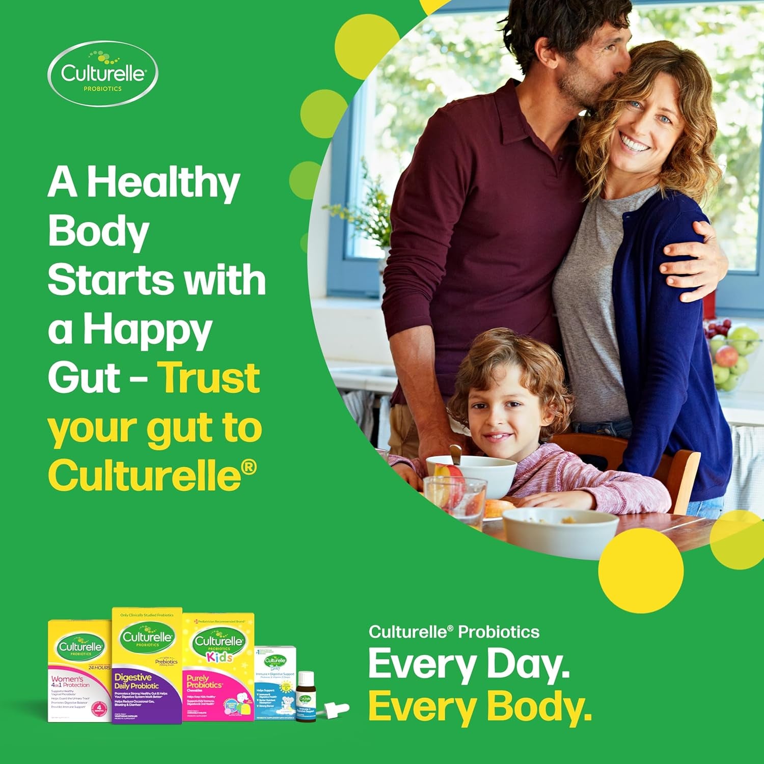 Culturelle Probiotics for Women with Prebiotics - 4-In-1 for Vaginal, Digestive, Urinary & Immune Health - Ph Balance, Bloating & Gas Relief - Daily Vegetarian Capsules, Non-Gmo - 50 Count