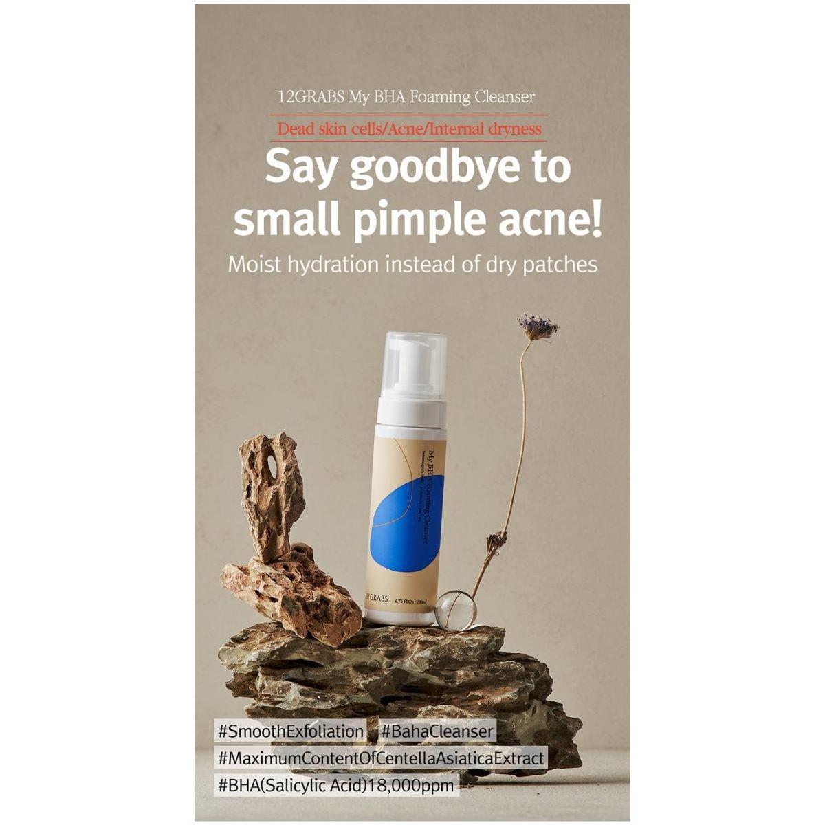 12GRABS My BHA Foaming Cleanser 200ml - Glam Global UK12GRABS