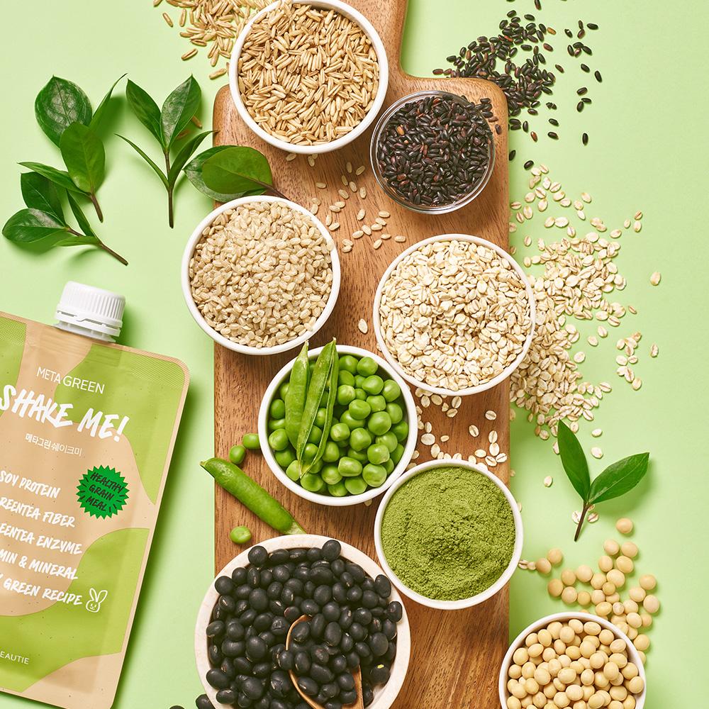 VitalBeautie Meta Green Shake Me 35g x 7 unidades - Sustituto de comida nutritivo premium
