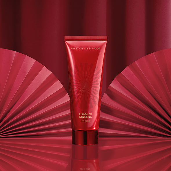 It’s Skin Prestige Foam 2X Ginseng D’Escargot – 150ml | Limpiador facial en espuma iluminador e hidratante