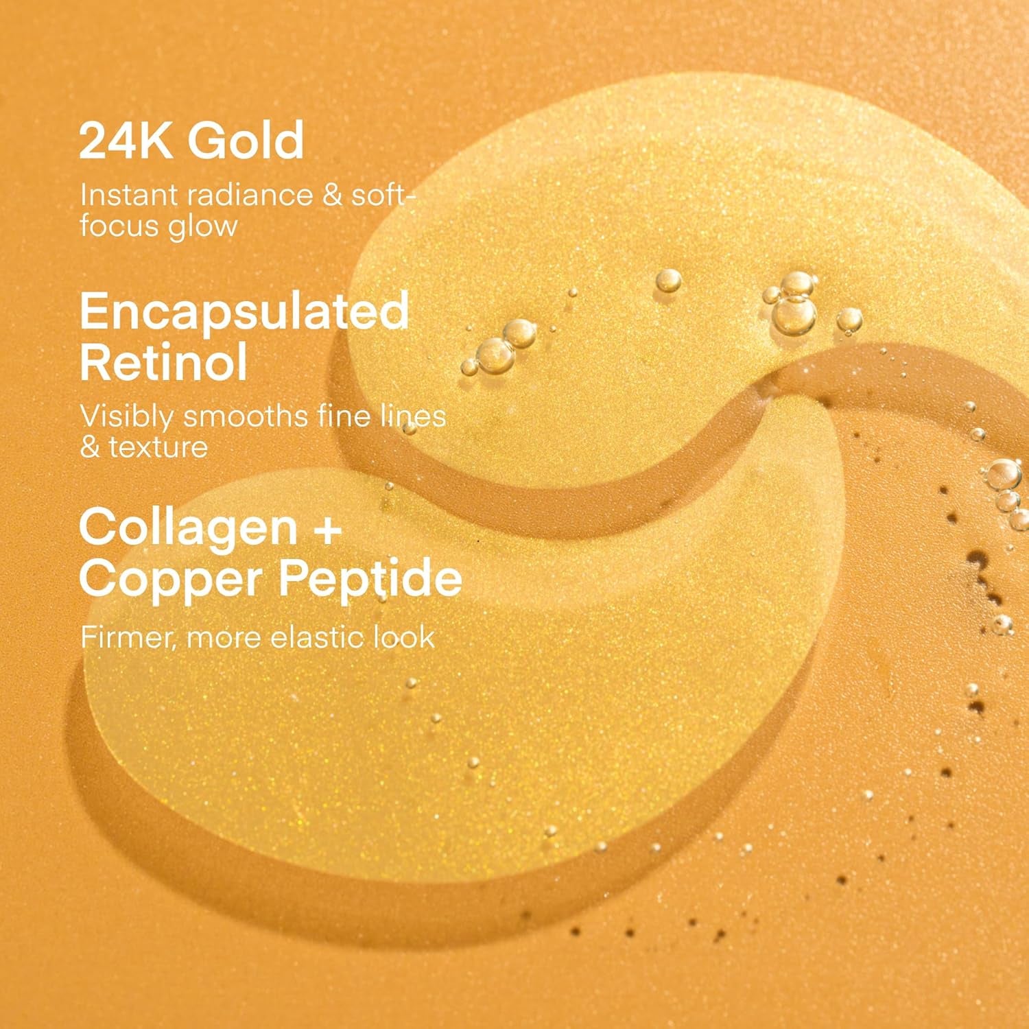 TEREZ & HONOR 24K Gold Retinol Eye Patches – Collagen Peptides for Wrinkles, Dark Circles & Firming | Korean Skincare | 60 Pairs