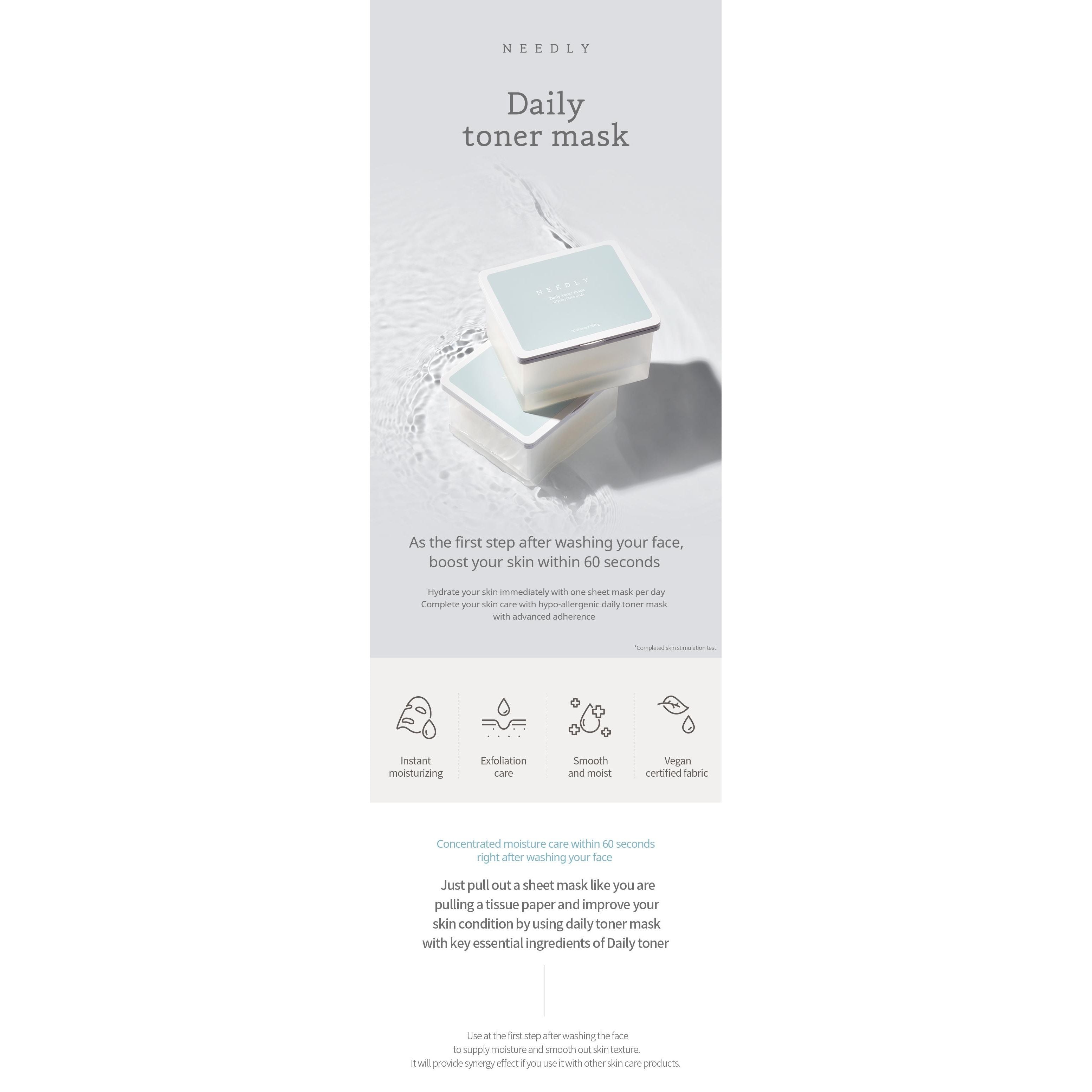 Needly Daily Toner Mask Pack (30 Sheets)
