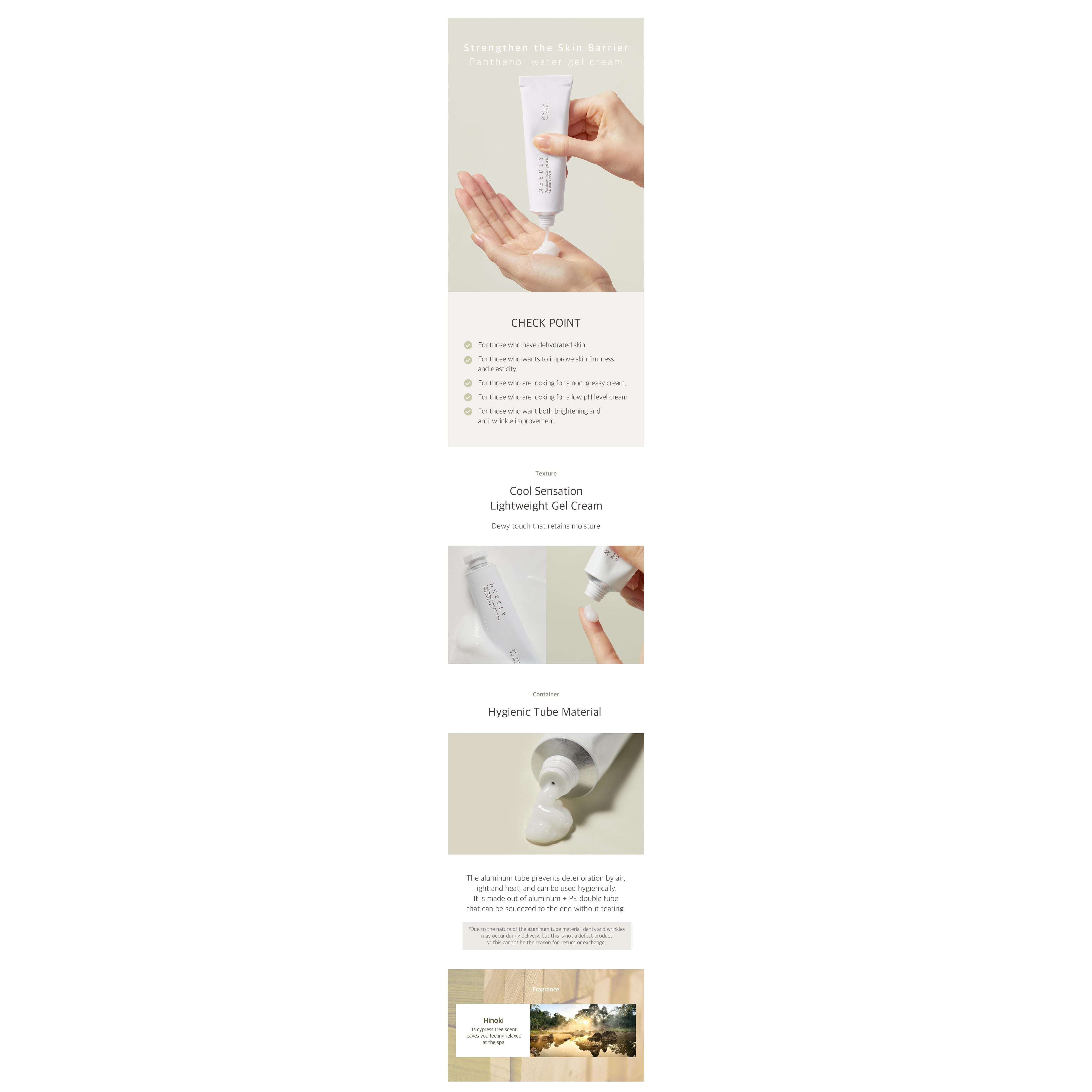 Needly Panthenol Water Gel Cream 50 ml – Hidratación y Barrera