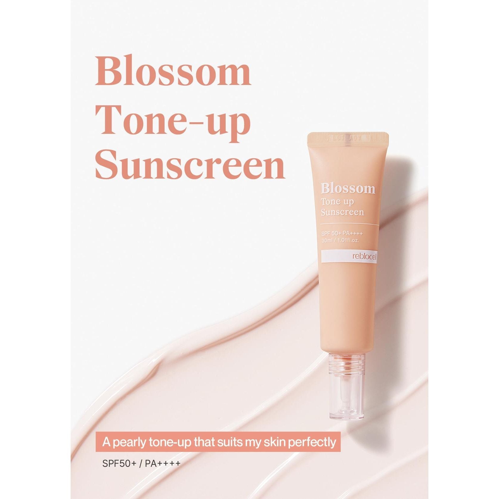 Reblocell Blossom Tone Up Sunscreen 30ml - Tone Up Glow