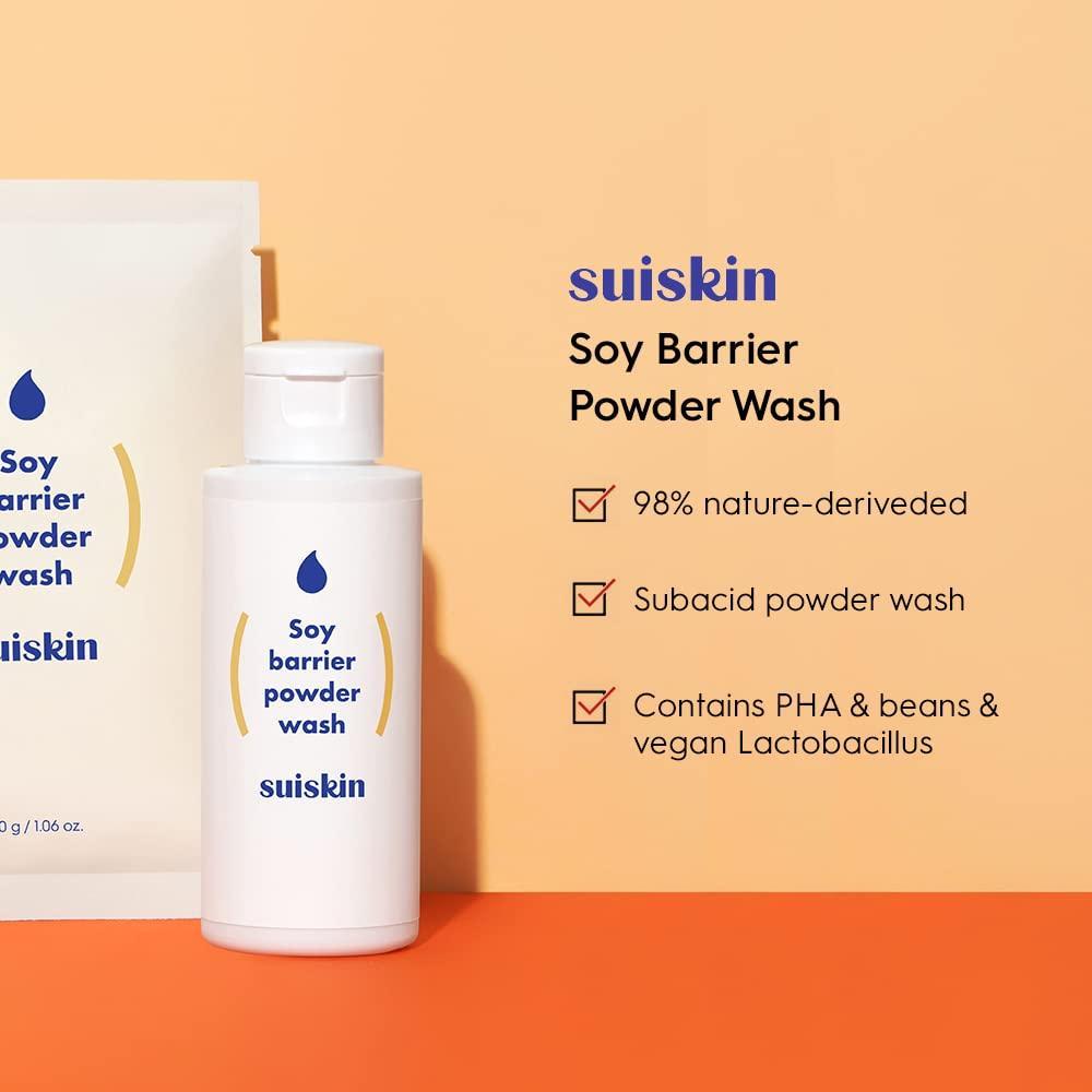 Suiskin Soy Barrier Powder Wash 50g - Exfoliación suave e hidratación