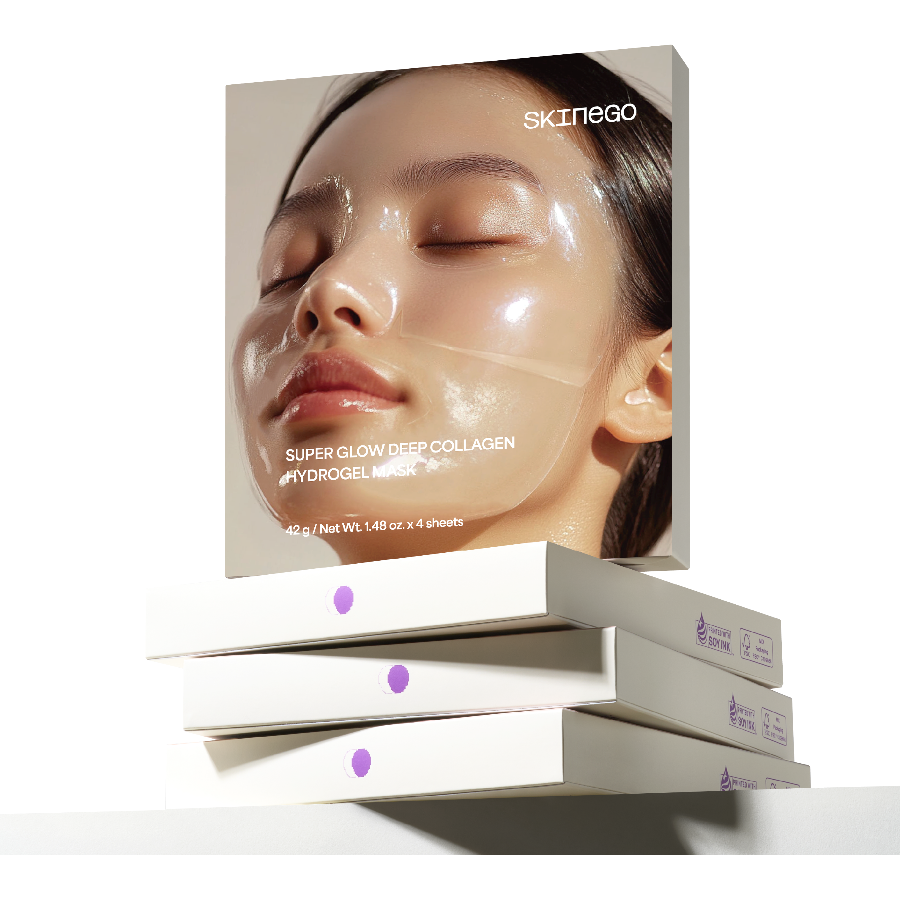 Mascarilla de Hidrogel con Colágeno Profundo Skinego Super Glow - Hidratación Piel Radiante