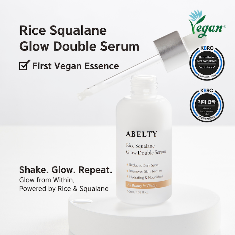 Abelty Rice Squalane Glow Double Serum 50ml – Brillo Iluminador