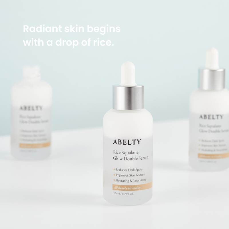 Abelty Rice Squalane Glow Double Serum 50ml – Brillo Iluminador
