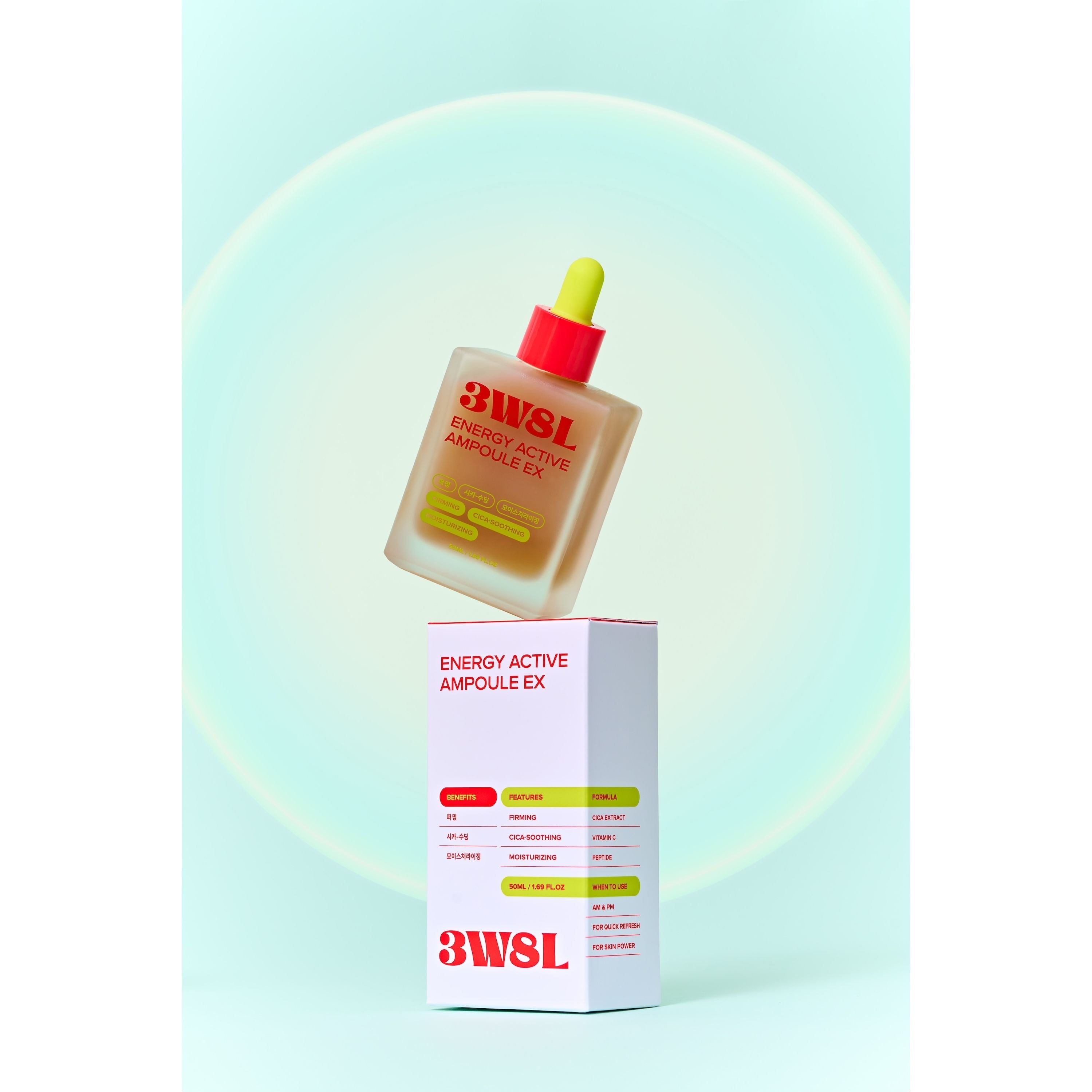 3W8L Energy Active Serum EX 50ml – Hidratación calmante, reafirmante y luminosidad