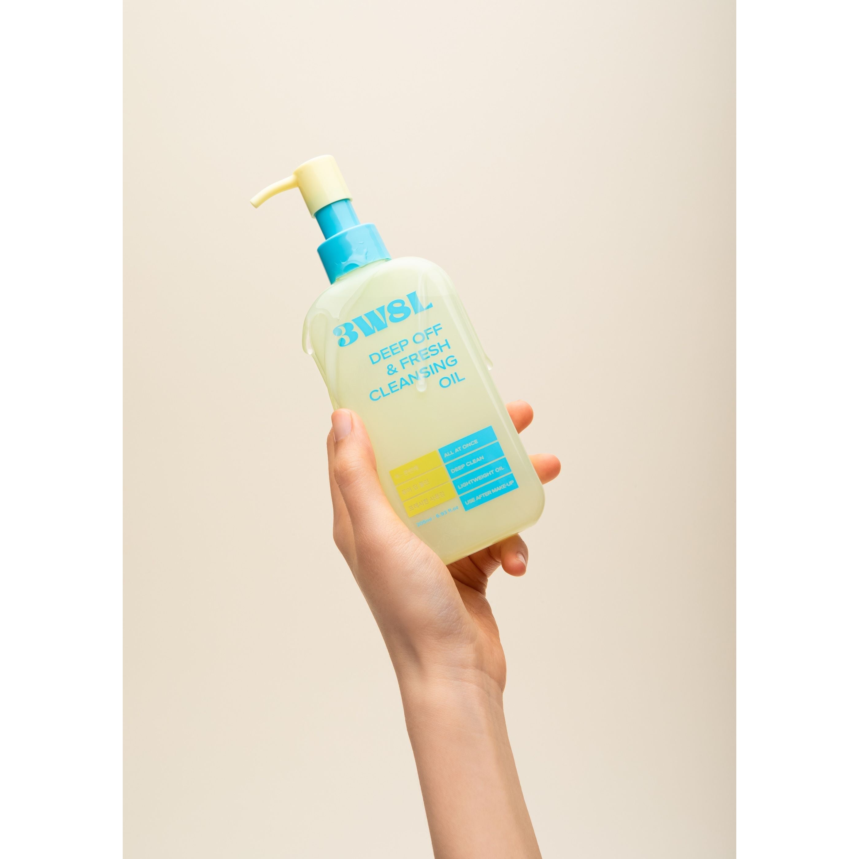 3W8L Aceite Limpiador Profundo 205ml - Eliminación de protector solar Hidratación