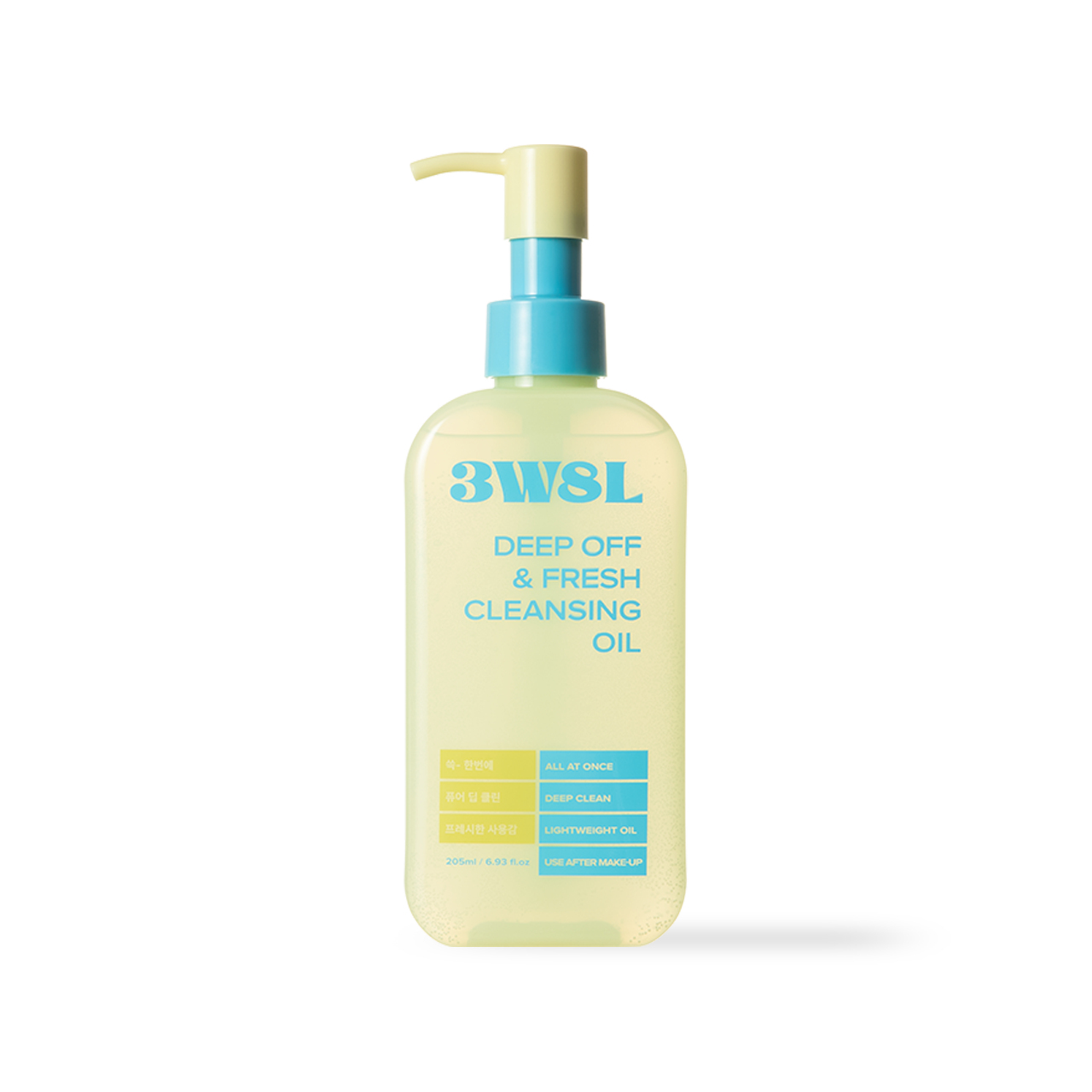 3W8L Aceite Limpiador Profundo 205ml - Eliminación de protector solar Hidratación