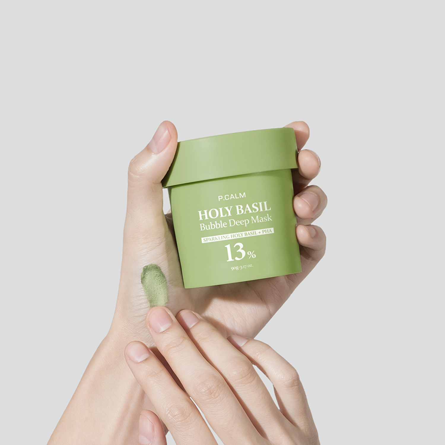 P.CALM Holy Basil Bubble Deep Mask 90g – Deep Cleanse & Radiant Glow