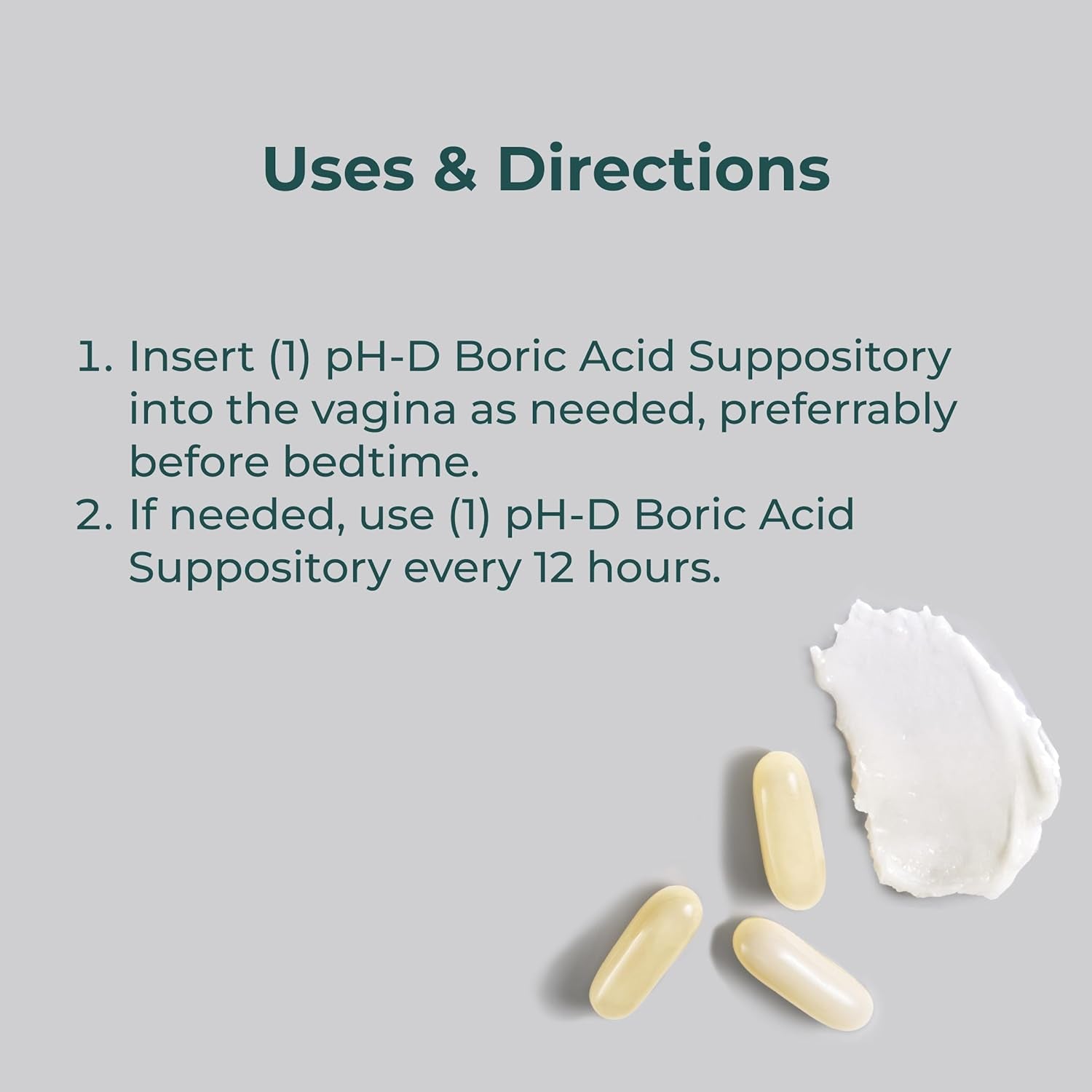 pH-D Feminine Health Boric Acid Suppositories – pH Balance & Vaginal Odour Control | Paraben-Free & Cruelty-Free | 14 Count
