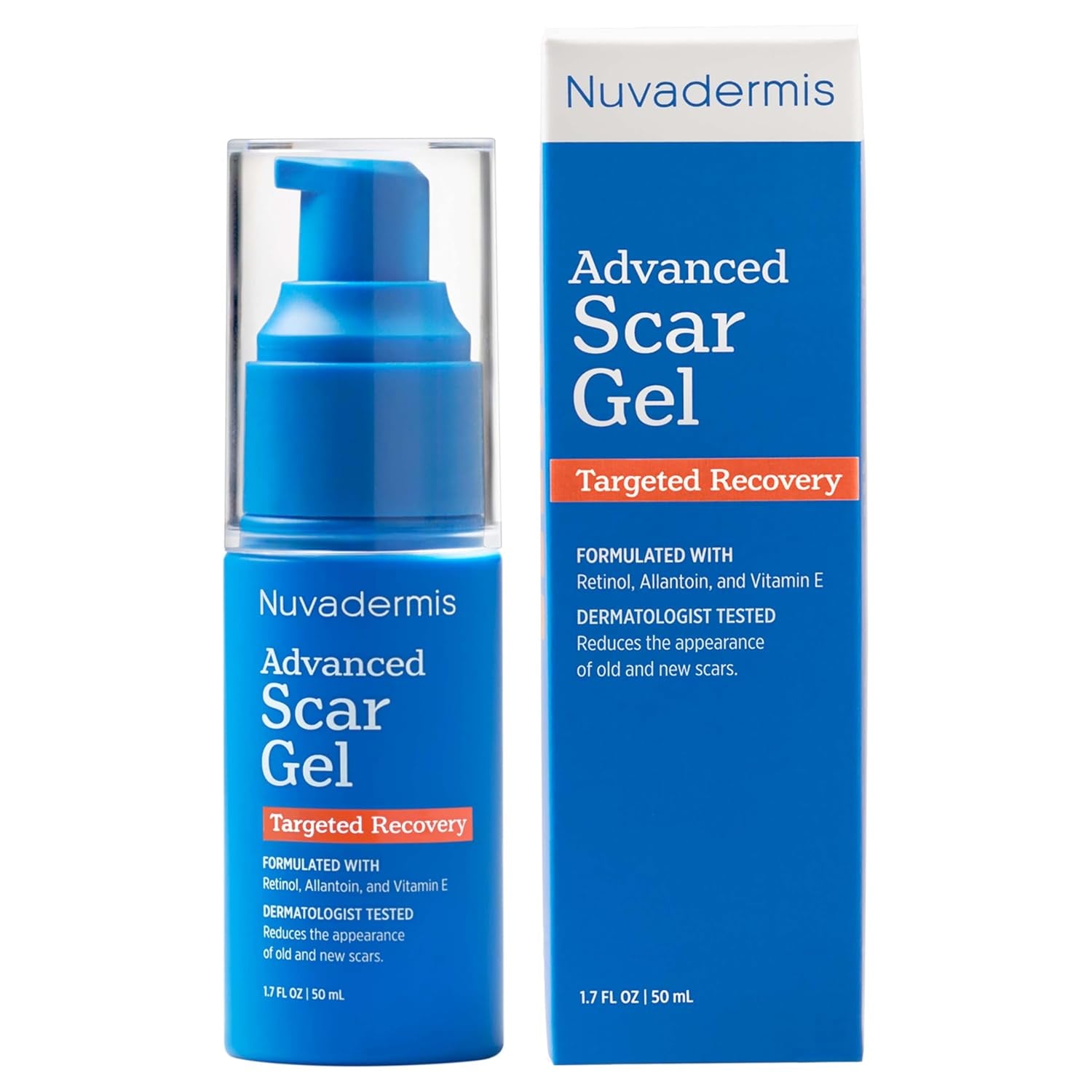 Nuvadermis Scar Gel - Targeted Recovery Scar Cream for Surgical Scars - 50ml
