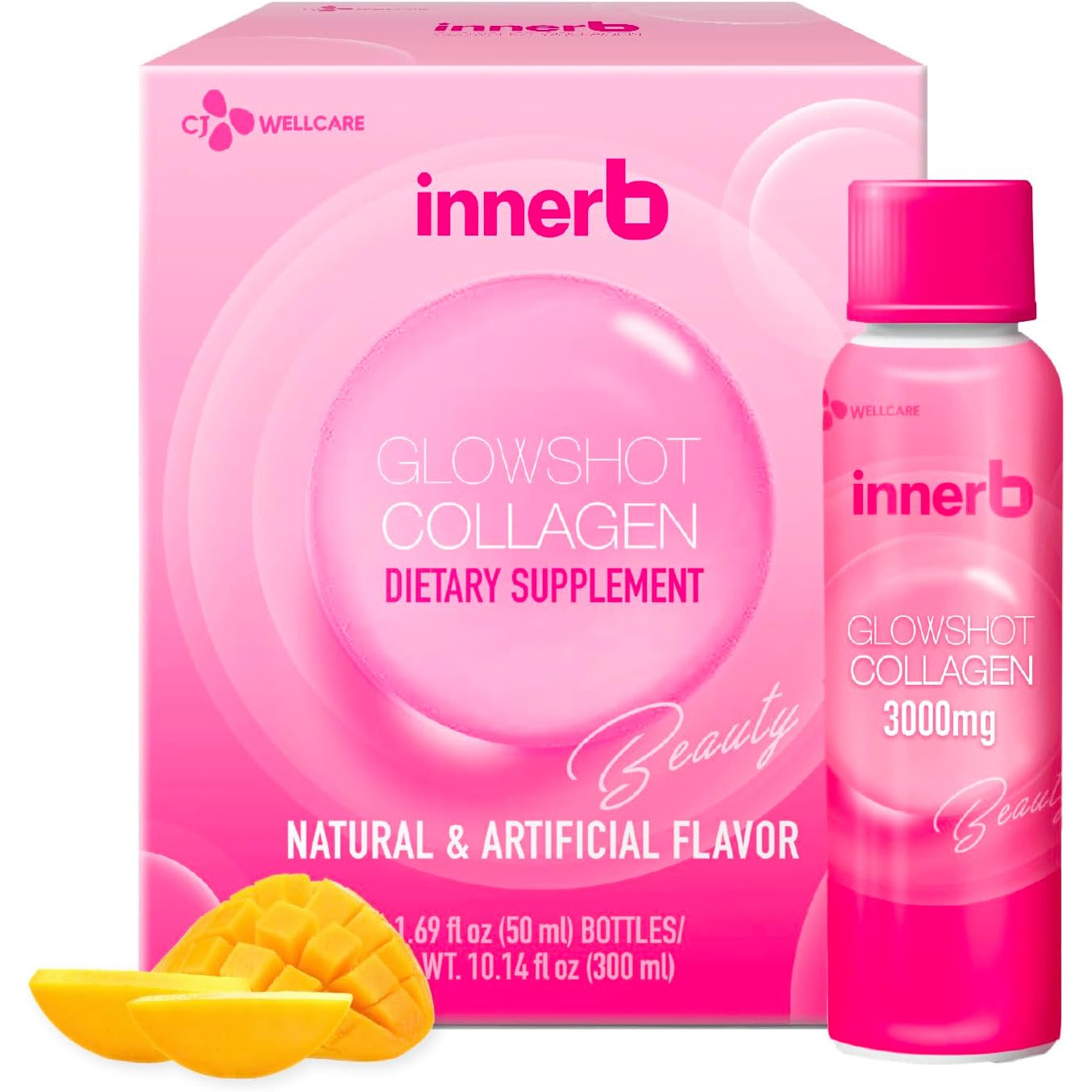 Innerb Glowshot Collagen 3000mg Marine Liquid Collagen - 300ml x 6