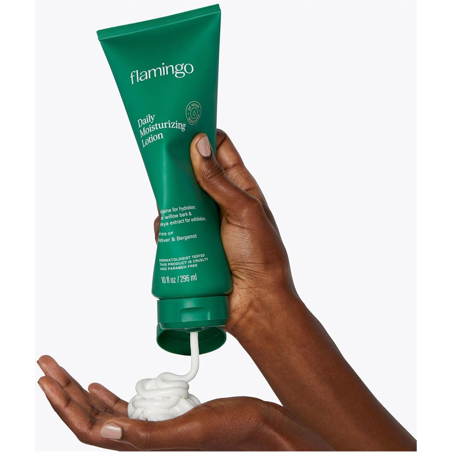 Flamingo Daily Moisturizing Lotion – 296ml | Lightweight Hydration & Gentle Exfoliation