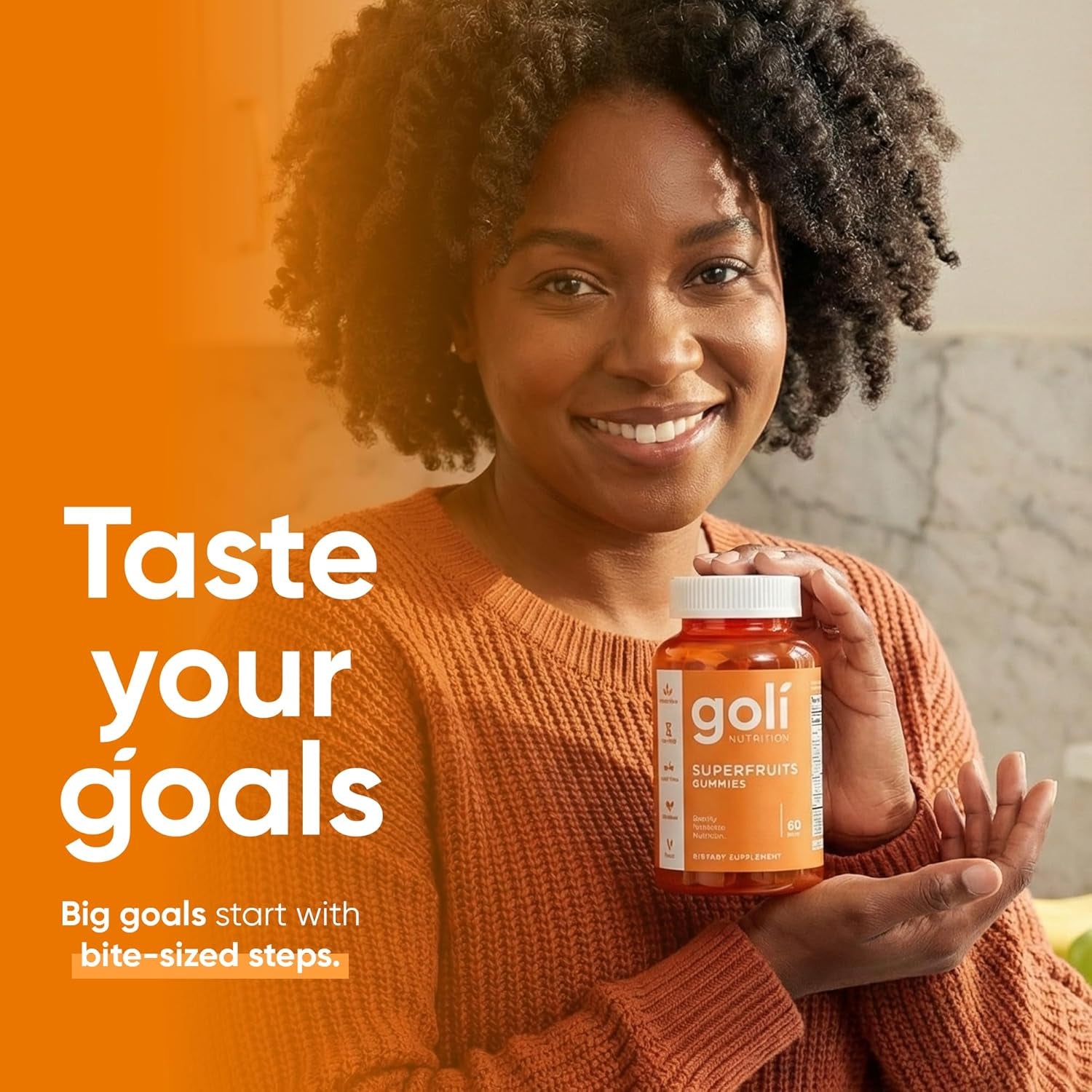 Goli Superfruits Beauty Gummies with Bamboo Silica - Vitamins A, C, E, Zinc - Collagen Support with Superfruit Blend - Vegan, Non-Gmo, Gluten-Free