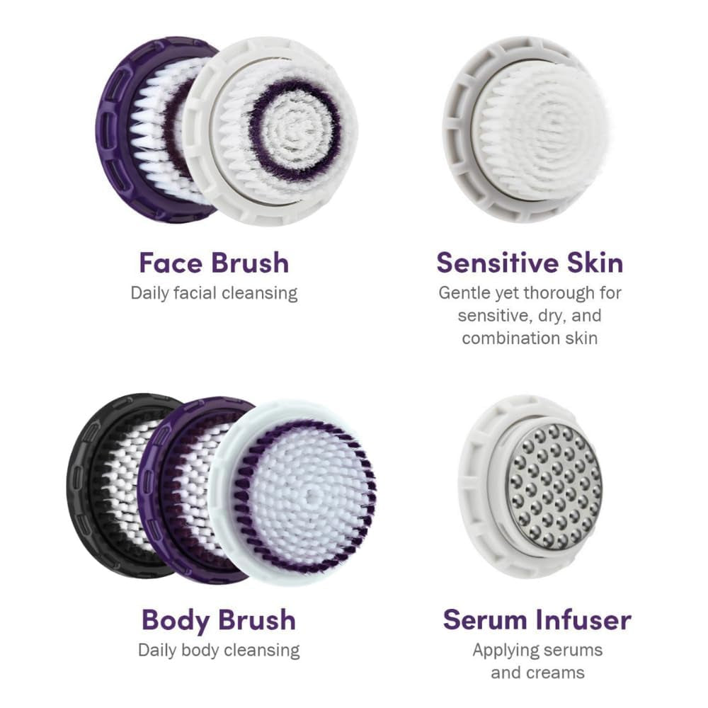 Michael Todd Beauty - Soniclear Replacement Face Brush Head with Antimicrobial Protected Bristles - for All Skin Types - Compatible with the Soniclear Elite, Petite, Allure