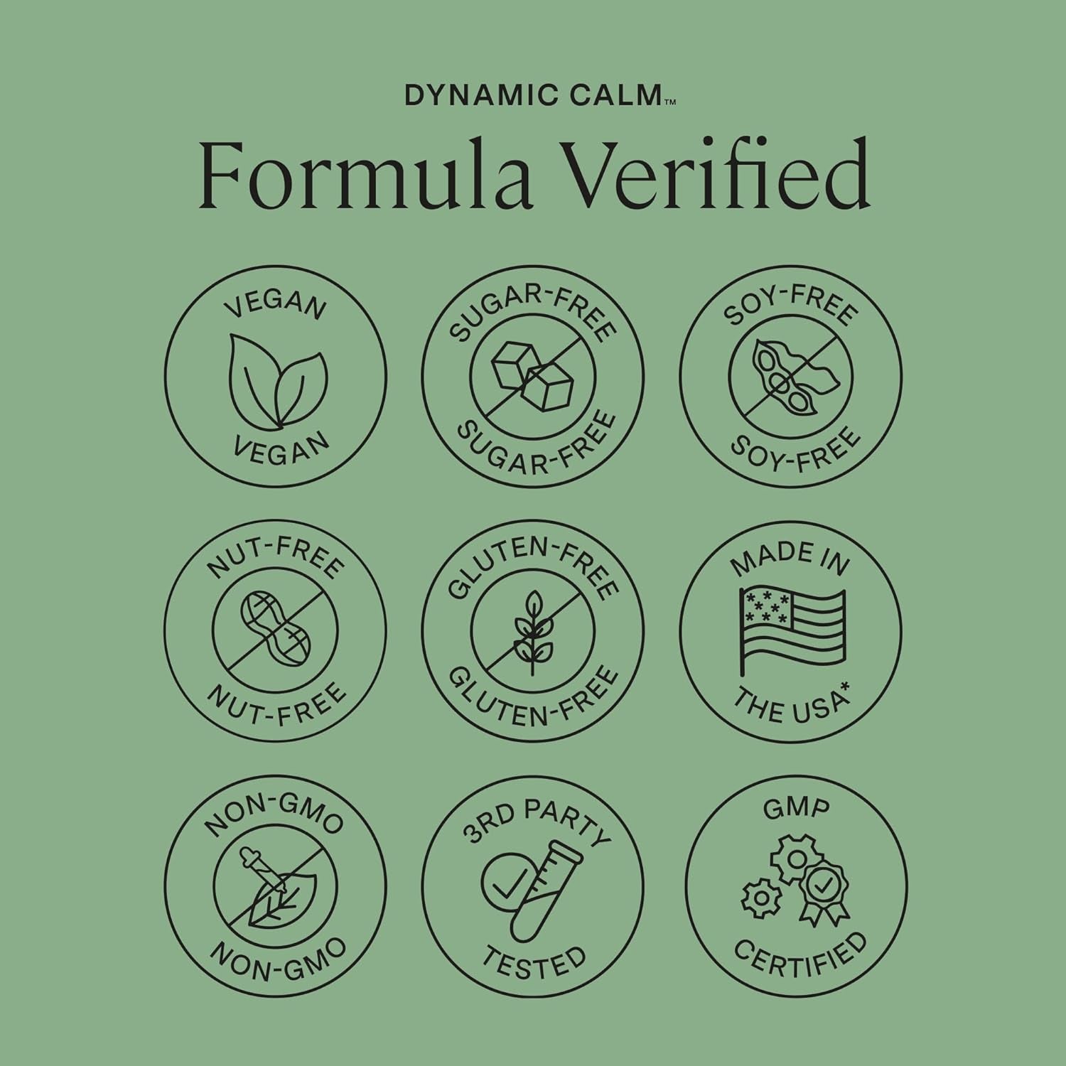 Stonehenge Health Dynamic Calm - 600Mg KSM-66 Ashwagandha with L-Theanine, Rhodiola Rosea, Holy Basil, and Magnesium Glycinate, Daily Stress and Mood Support, Non-Gmo, 60 Vegetarian Capsules