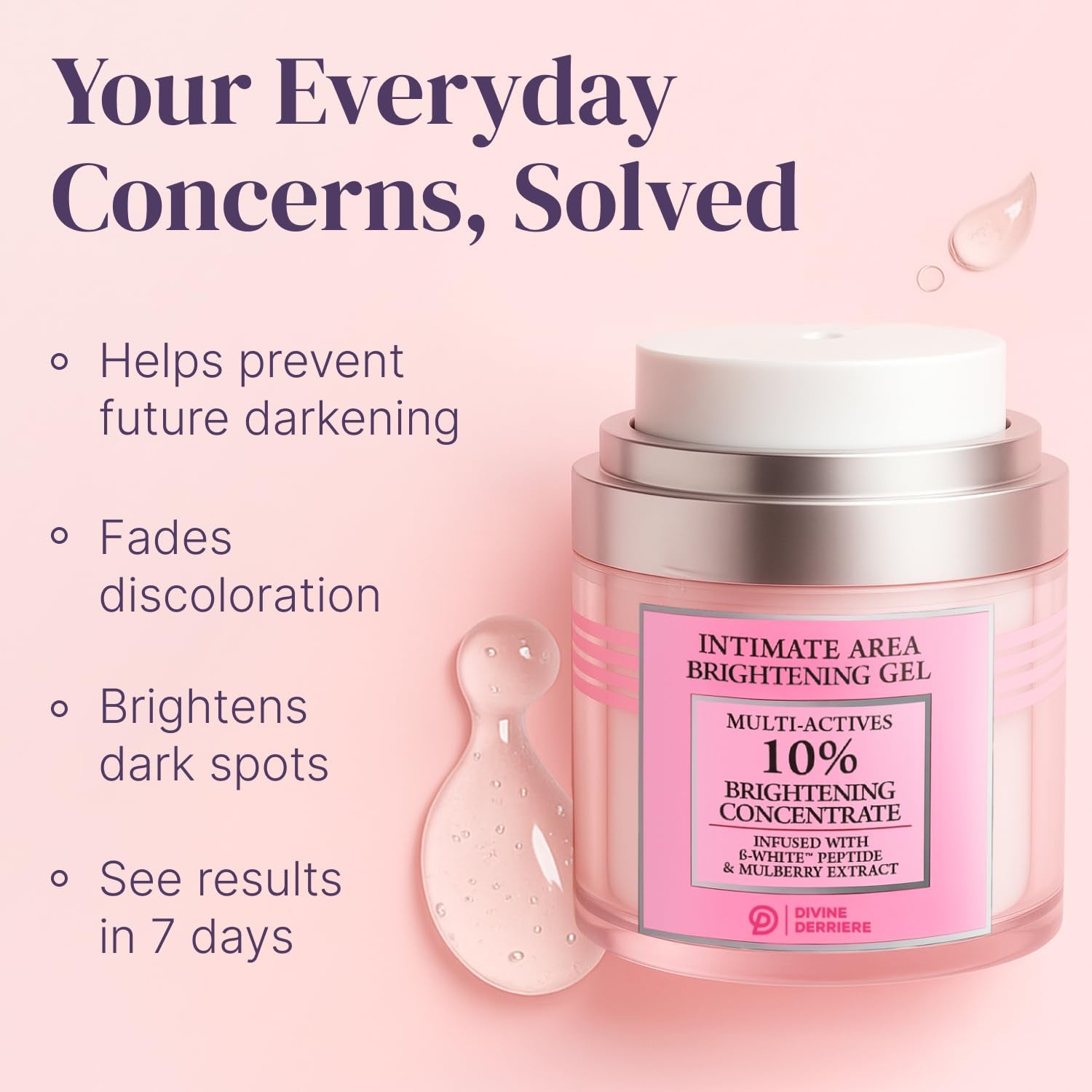 Divine Derriere Intimate Dark Spot Corrector – Mulberry Extract, Alpha Arbutin & Peptides for Bikini Line, Underarms & Sensitive Areas | Body & Face - 50ml