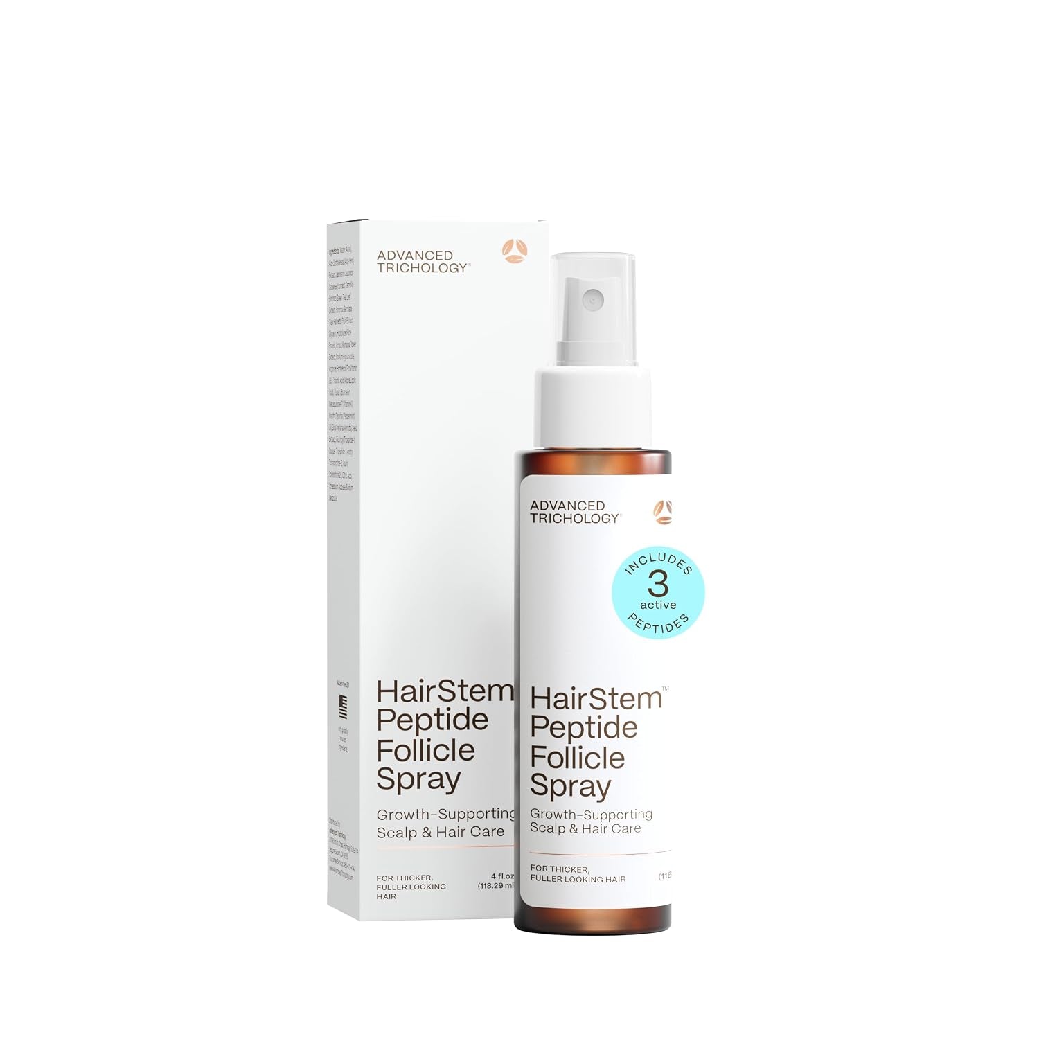 Advanced Trichology Hairstem™ Peptide Spray for Thicker, Fuller-Looking Hair | Leave-In Post-Shower Scalp Spray with Peptides, Rice Protein & Prebiotics | Lightweight, Non-Greasy Volumizing Hair Spray