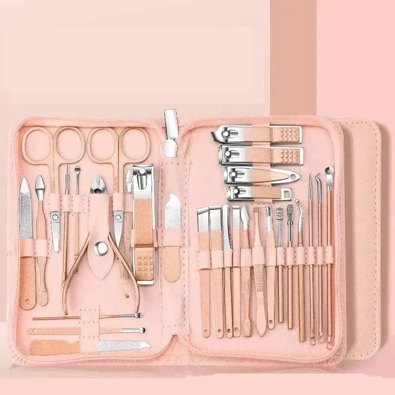 30 - in - 1 Nail Care Set – Professional Stainless Steel Manicure & Pedicure Kit for Healthy, Beautiful Nails - Glam Global UKGlam Global UK