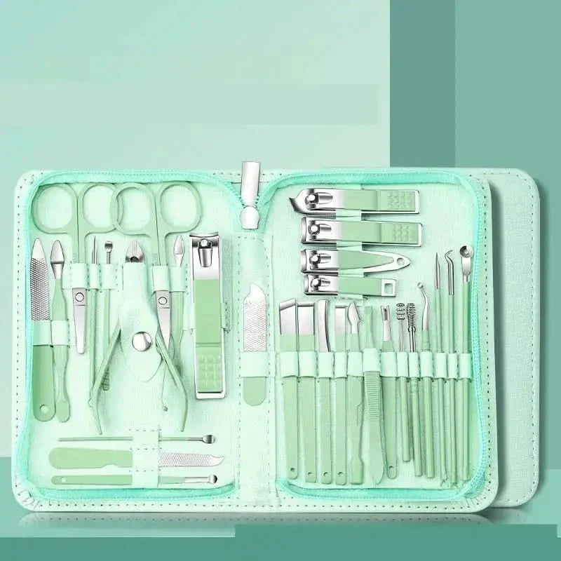 30 - in - 1 Nail Care Set – Professional Stainless Steel Manicure & Pedicure Kit for Healthy, Beautiful Nails - Glam Global UKGlam Global UK