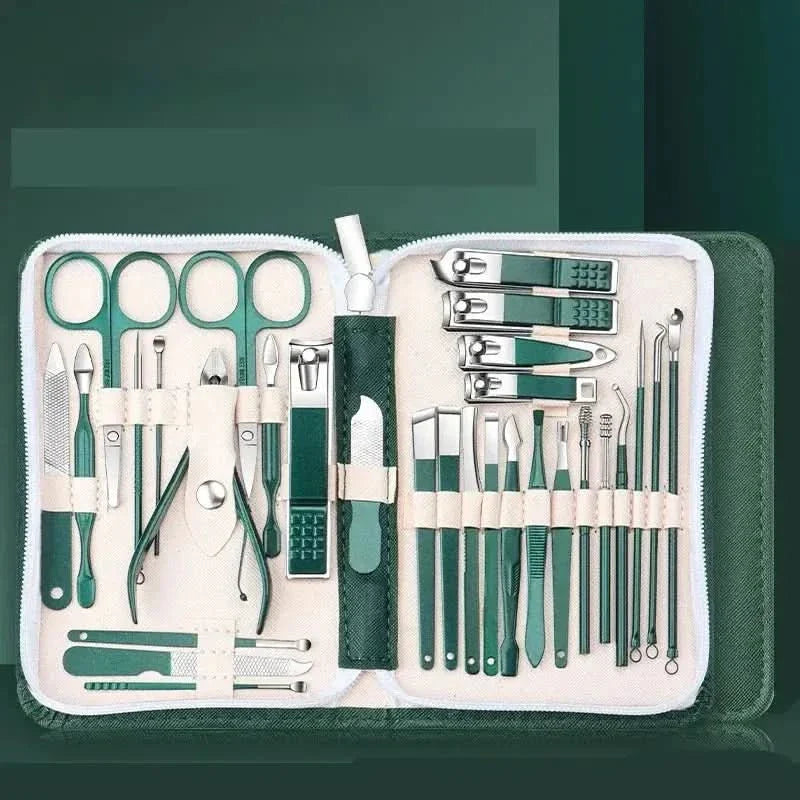 30 - in - 1 Nail Care Set – Professional Stainless Steel Manicure & Pedicure Kit for Healthy, Beautiful Nails - Glam Global UKGlam Global UK