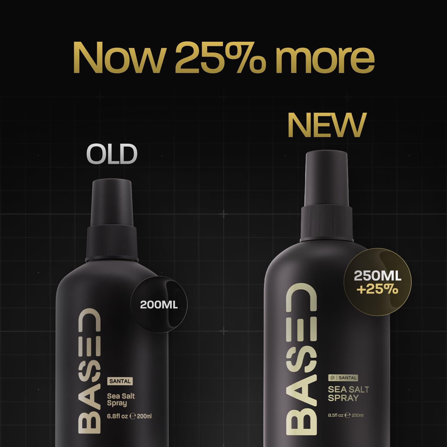 BASED Sea Salt Hair Spray – 241g | Kelp & Vitamin B5 | Natural Finish | Volume & Texture | Paraben-Free | No Drying Alcohols