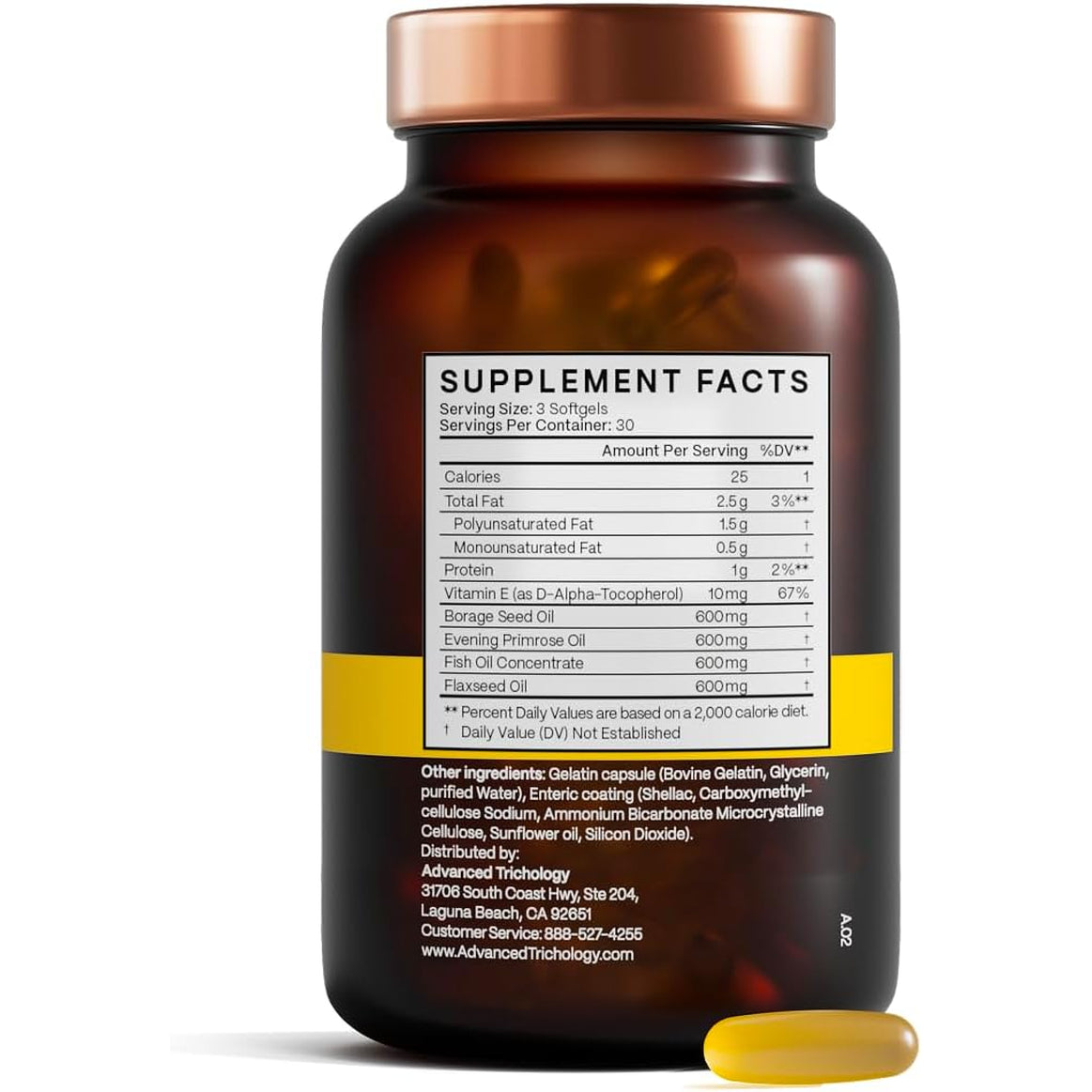 EFA Complete with Optimal Omega 3 6 9 Levels of Potency Flax Oil, Fish Oil, Borage Oil, and Evening Primrose Oil 800Mgs (90Count) 3Rd Party Tested - High in GLA and 369 Omegas