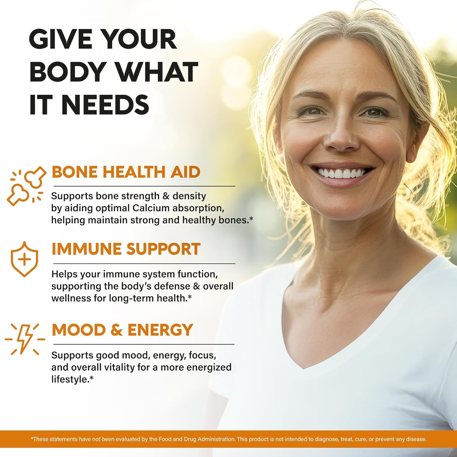 NutraHarmony Organic Vitamin D3 10,000 IU & K2 MK-7 Drops – 60ml | 60-Day Supply | Immune, Mood, Bone & Teeth Support | Sugar-Free Orange