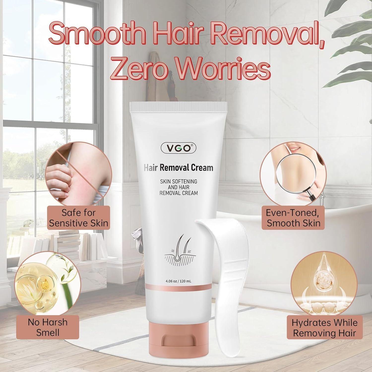 VGO Hair Removal Cream – 120ml | Fast, Gentle & Effective Hair Removal