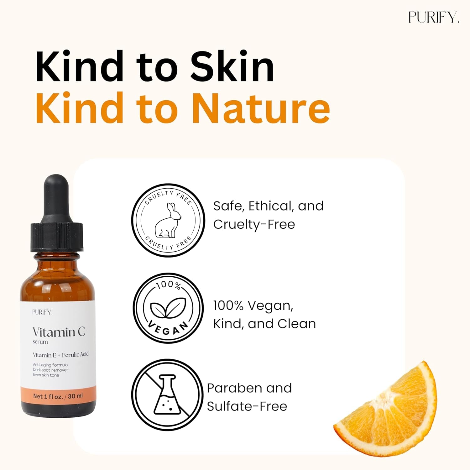 Purify. Vitamin C Serum – 30ml | Brightening, Anti-Aging & Antioxidant Protection with 3-O-Ethyl Ascorbic Acid