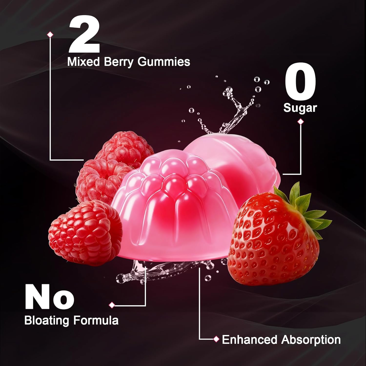 Creatine for Women, Creatine Monohydrate Gummies with Collagen, BCAA, L-Carnitine & Taurine, Strawberry Flavor, Energy Creatine Supplement for Muscle Strength, Energy Boost, Sugar Free, 120 Count