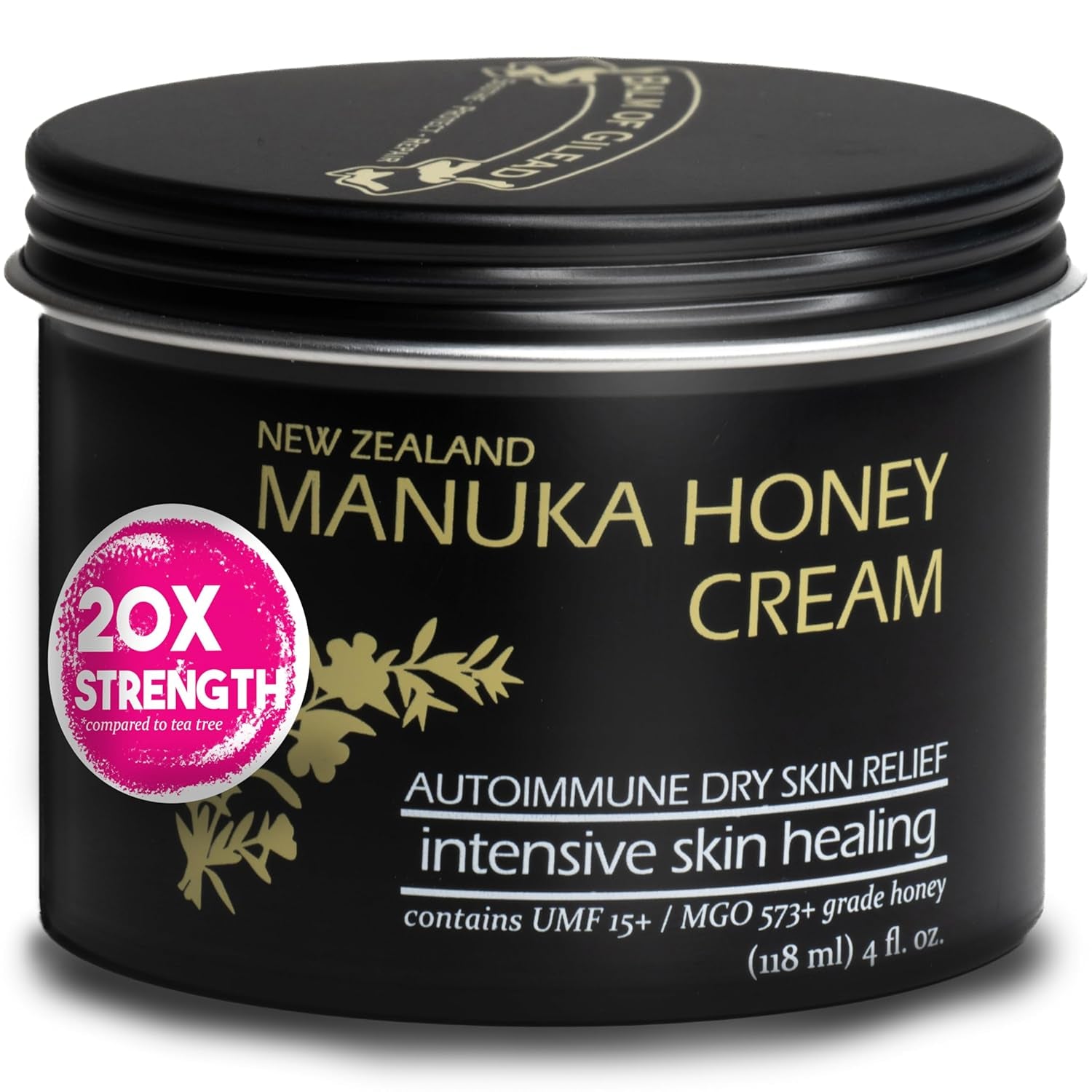 BALM of GILEAD Manuka Eczema Honey Cream - Moisturizer for Sensitive Skin, Eczema, Psoriasis & Dermatitis - Manuka Honey Ointment, Grassfed Tallow