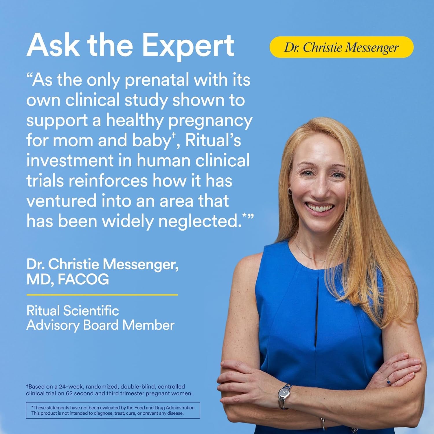 Ritual Prenatal Multivitamin for Women - Key Essential Vitamins and Minerals to Support Mom and Baby during Pregnancy* - Folate, Choline, Omega-3 DHA, Iron - Vegan - Citrus - 60 Capsules - 30 Servings