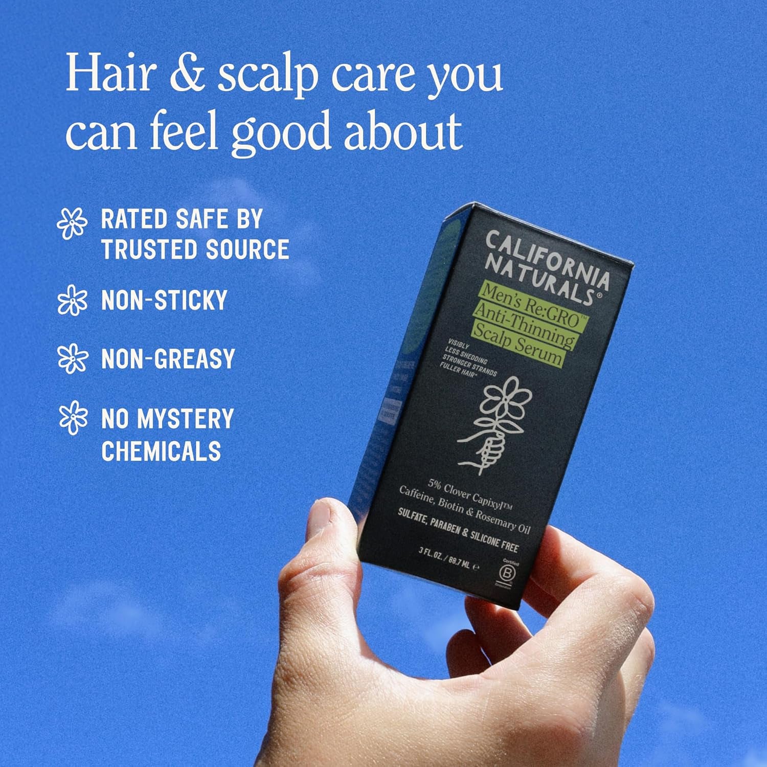 California Naturals Re:Gro Men's Scalp Serum – 5% Capixyl, Biotin & Rosemary Oil for Thicker Hair | 90ml