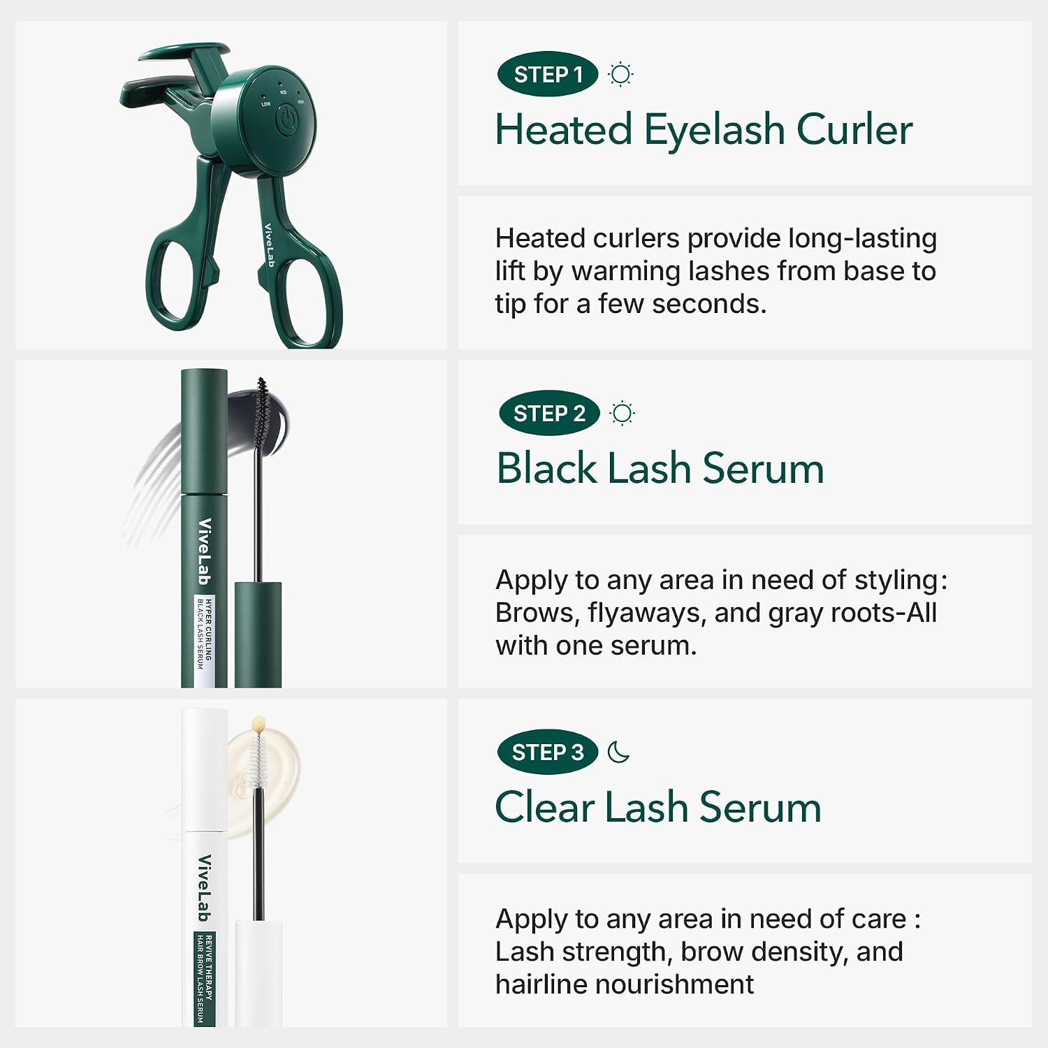 Vivelab Lash Enhancing Serum - Multi-Peptide & Biotin Infused Formula for Longer, Thicker, Fuller Looking Lashes & Brows - Clinically Proven, Vegan & Cruelty-Free